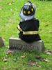 Kid dressed as firefighter