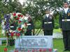 Wreath and memorial
